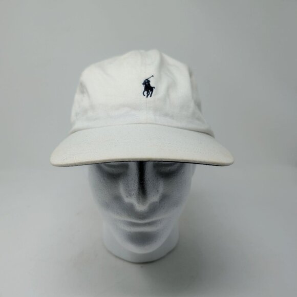 Vintage Polo Ralph Lauren White Baseball Cap Adjustable - Picture 2 of 12